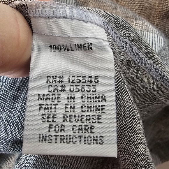 Habitat Gray and White Polka Dot Linen Shift Dress - Picture 8 of 10